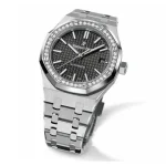 Audemars Piguet Royal Oak 15451ST Diamond Bezel Silver Dial - Image 3