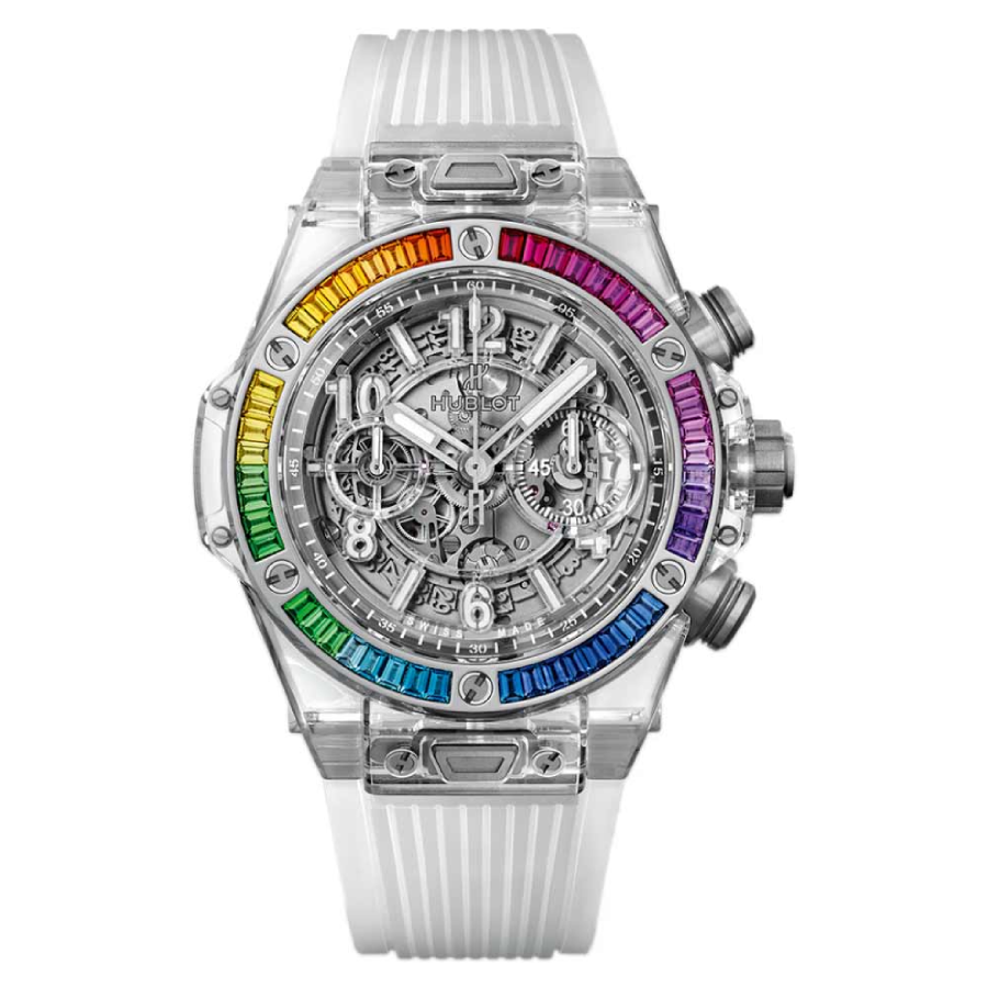 Hublot-Rainbow-Watch-Replica Hublot Big Bang Unico Rainbow Sapphire Case 411.JX.4803.RT.4099 - Image 1