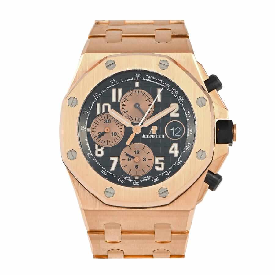 audemars-piguet-royal-oak-offshore-diver-1-2 Audemars Piguet Royal Oak Offshore 26401RO Rose Gold Chronograph Mega Tapisserie - Image 1
