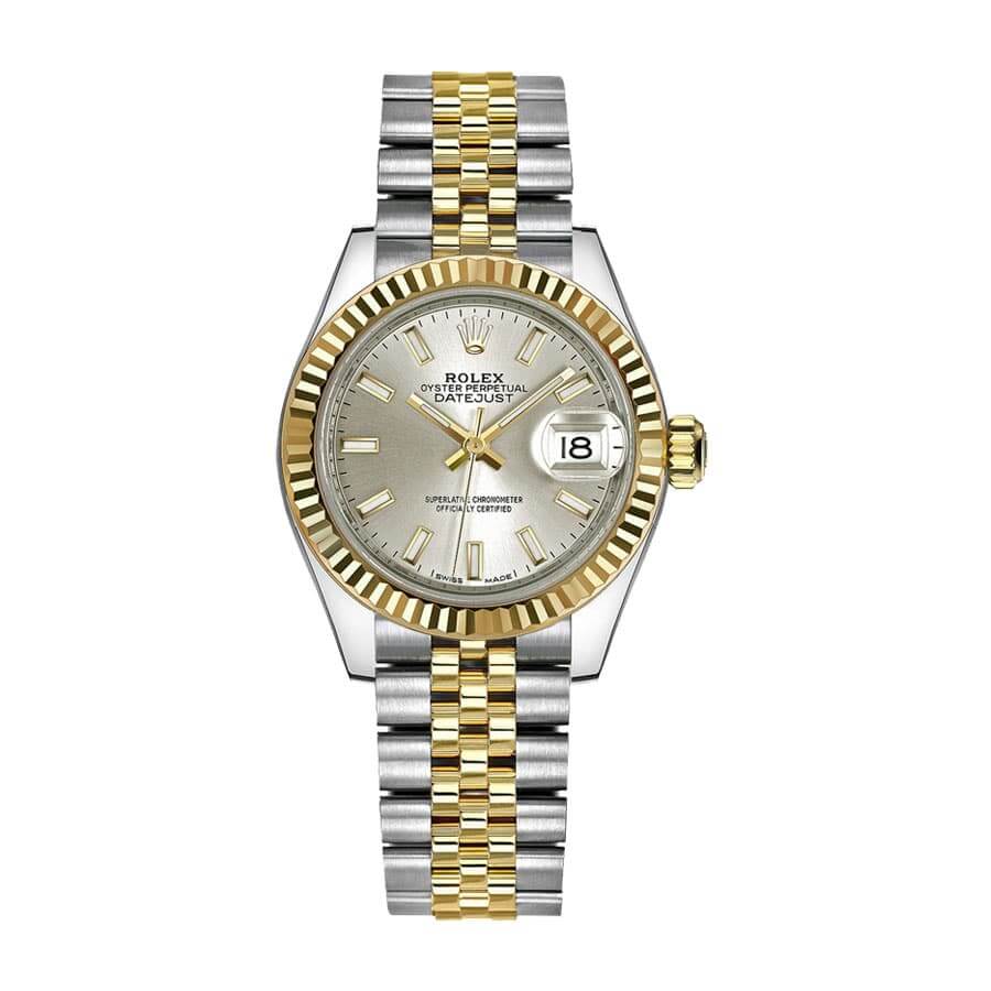 rolex-datejust-28mm-279173-steel-yellow-gold-automatic-silver-dial Rolex Lady-Datejust 279173 MOP Diamond Dial - Image 1
