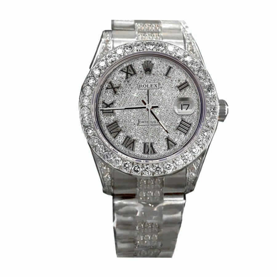 rolex-datejust-whitegold-diamond-dial-iced-out-116623-replica Rolex Datejust 116623 White Gold Diamond Dial - Image 1
