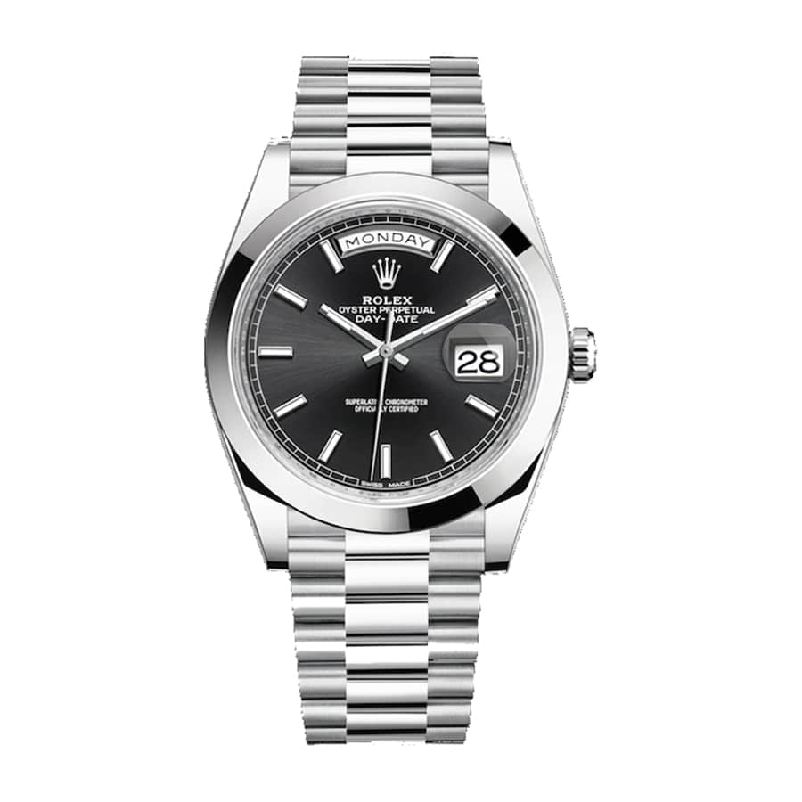 rolex-day-date-228206 Rolex Day-Date 228206 Black Diagonal Dial - Image 1