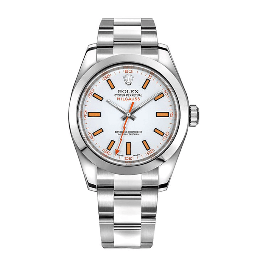 rolex-milgauss-white_dial_unitedluxury_front Rolex Milgauss 116400 Z-Blue - Image 1